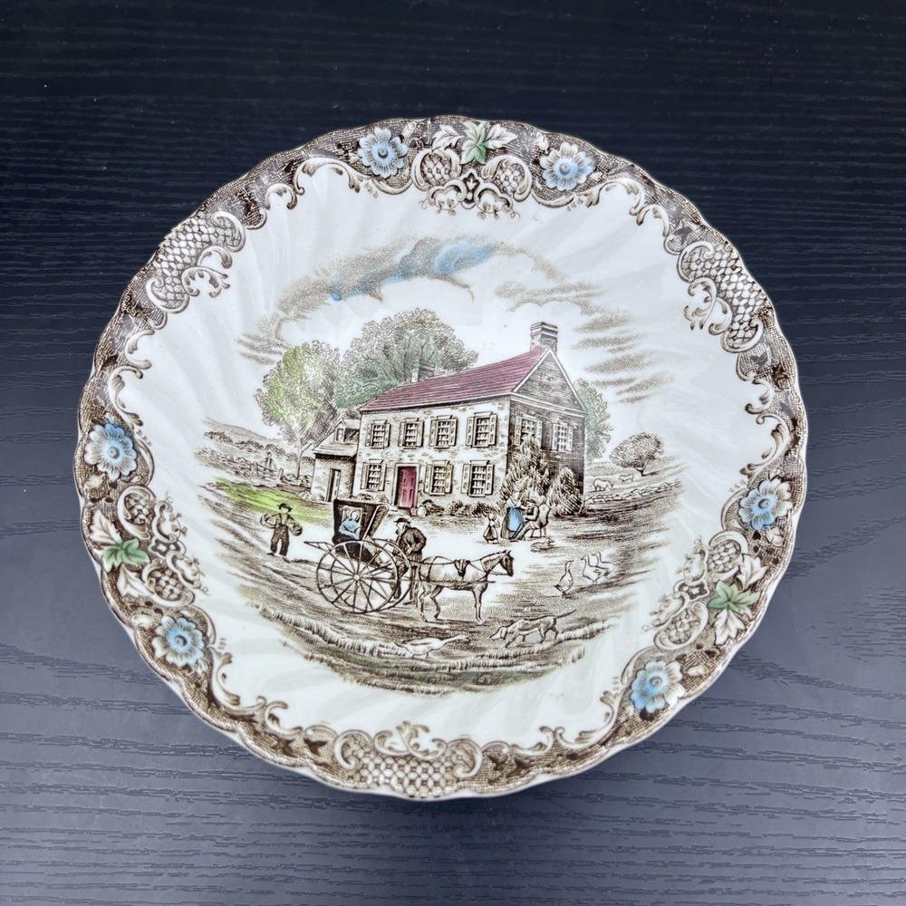 Vintage Johnson Brothers Heritage Hall Pennsylvania Fieldstone 6" Bowl‎